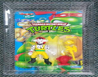 1993 TMNT AFA-Graded 75+ Hot Spot Action Figure on Unpunched Card