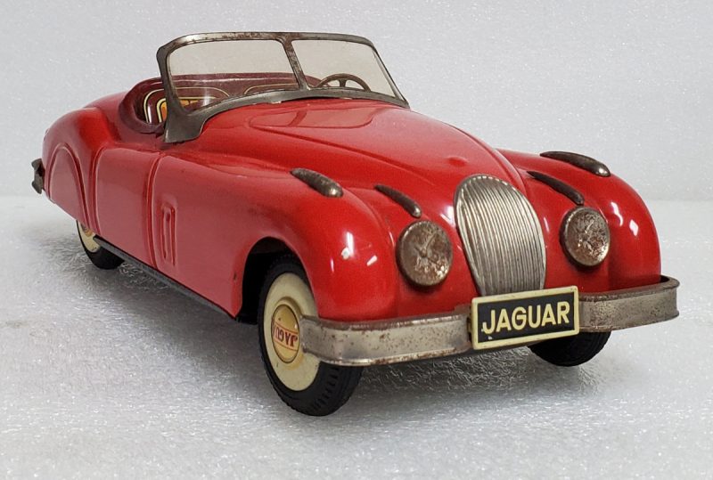 1950's Bandai Jaguar XK Convertible Tin Friction Car 1
