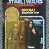 1984 MOC Kenner Star Wars Power of the Force The Emperor on Debut 92-Back Unpunched Card 1