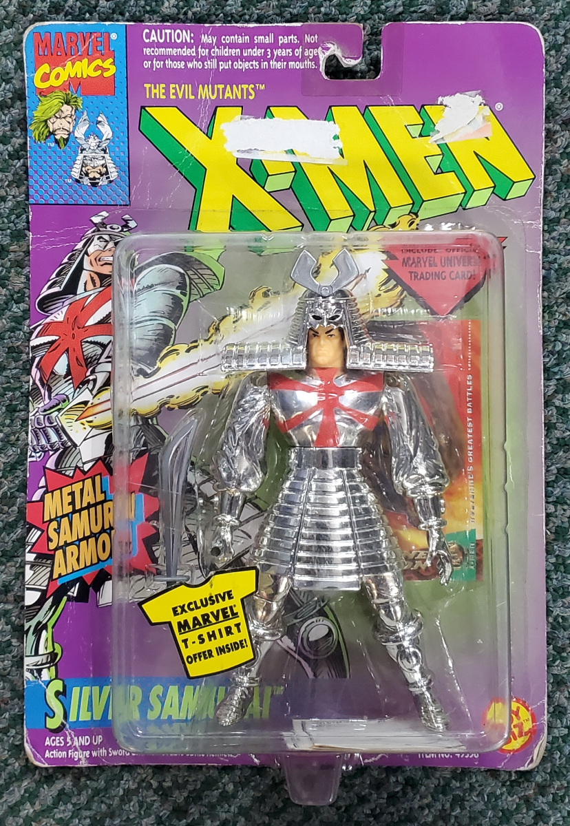 Toy Biz 1994 X-Men Silver Samurai Action Figure: Mint on Card 1