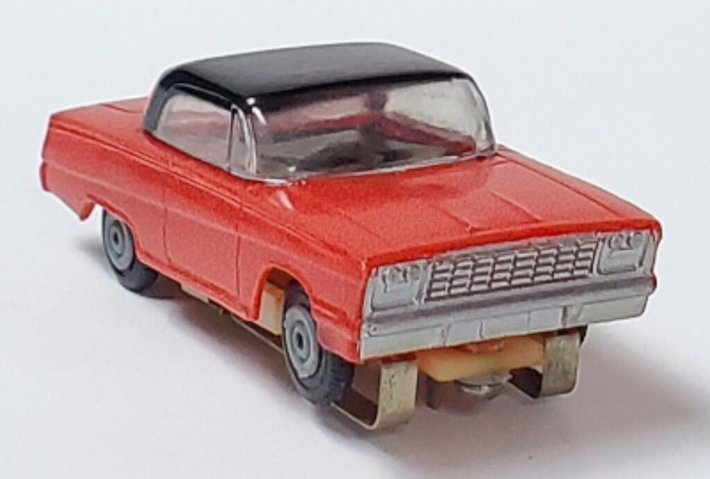 Atlas 1962 Chevy Impala HO Slot Car in Red with Black Hardtop 1