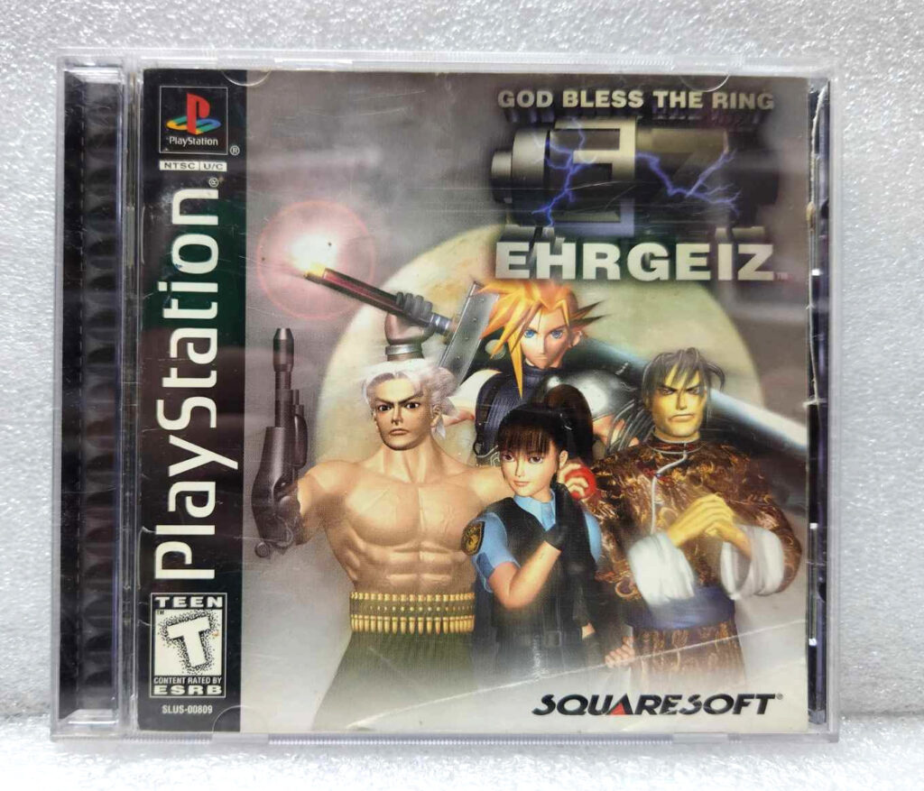 1999 Squaresoft Ehrgeiz "God Bless the Ring" Video Game for Playstation Complete in Case