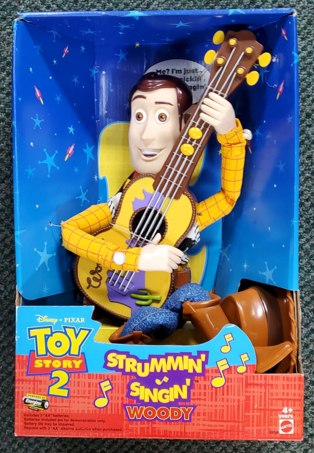 MIB Mattel Toy Story 2 Strummin' Singin' Woody Mint in Sealed Box 1