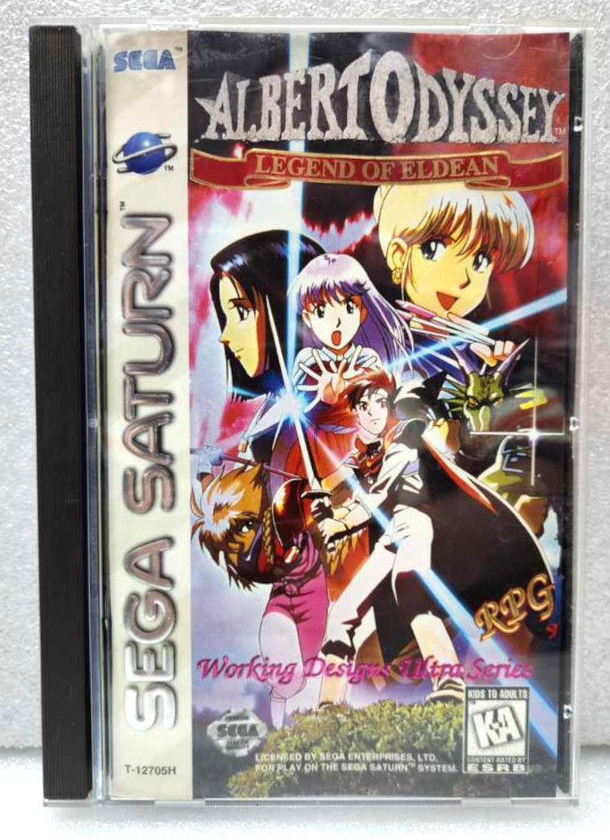 1996 Working Designs Ultra Series Albert Odyssey: Legend of Eldean Video Game for Sega Saturn Complete in Case