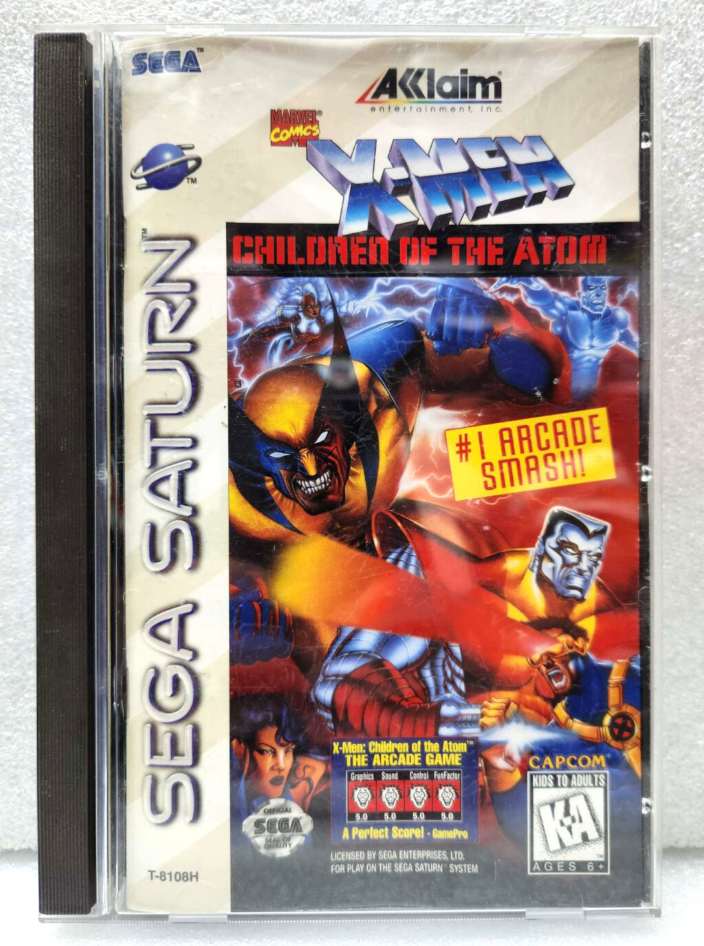 1996 Capcom Acclaim Entertainment X-men: Children of the Atom Video Game for Sega Saturn Complete in Case
