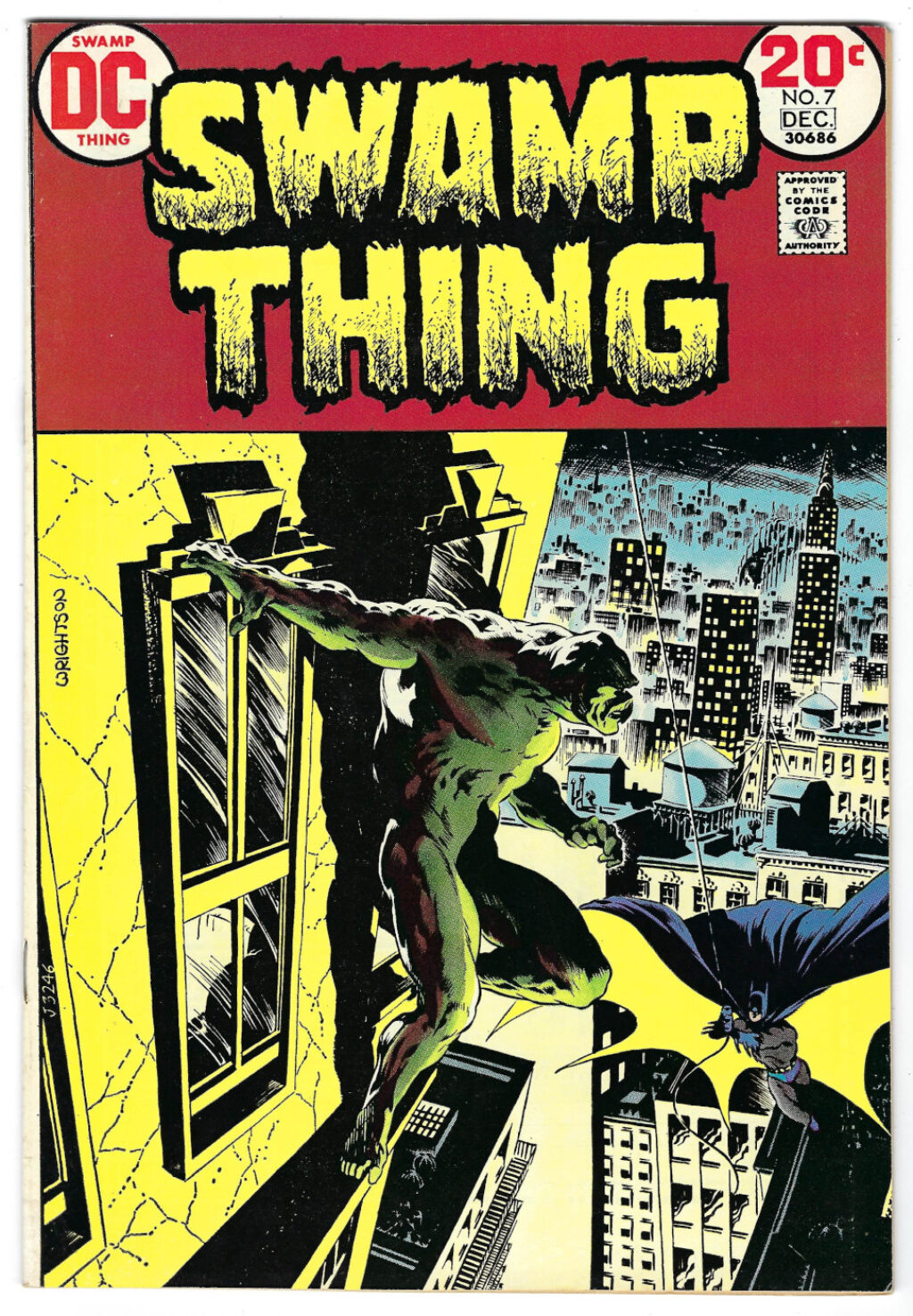 DC Comics Swamp Thing (1972) #7: Classic Bernie Wrightson Batman Cover 1
