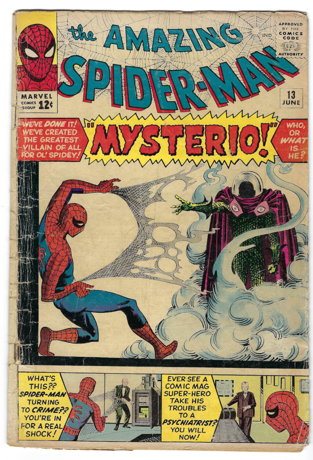 Marvel Comics Amazing Spider-Man (1963) #13: 1st Appearance of Mysterio 1