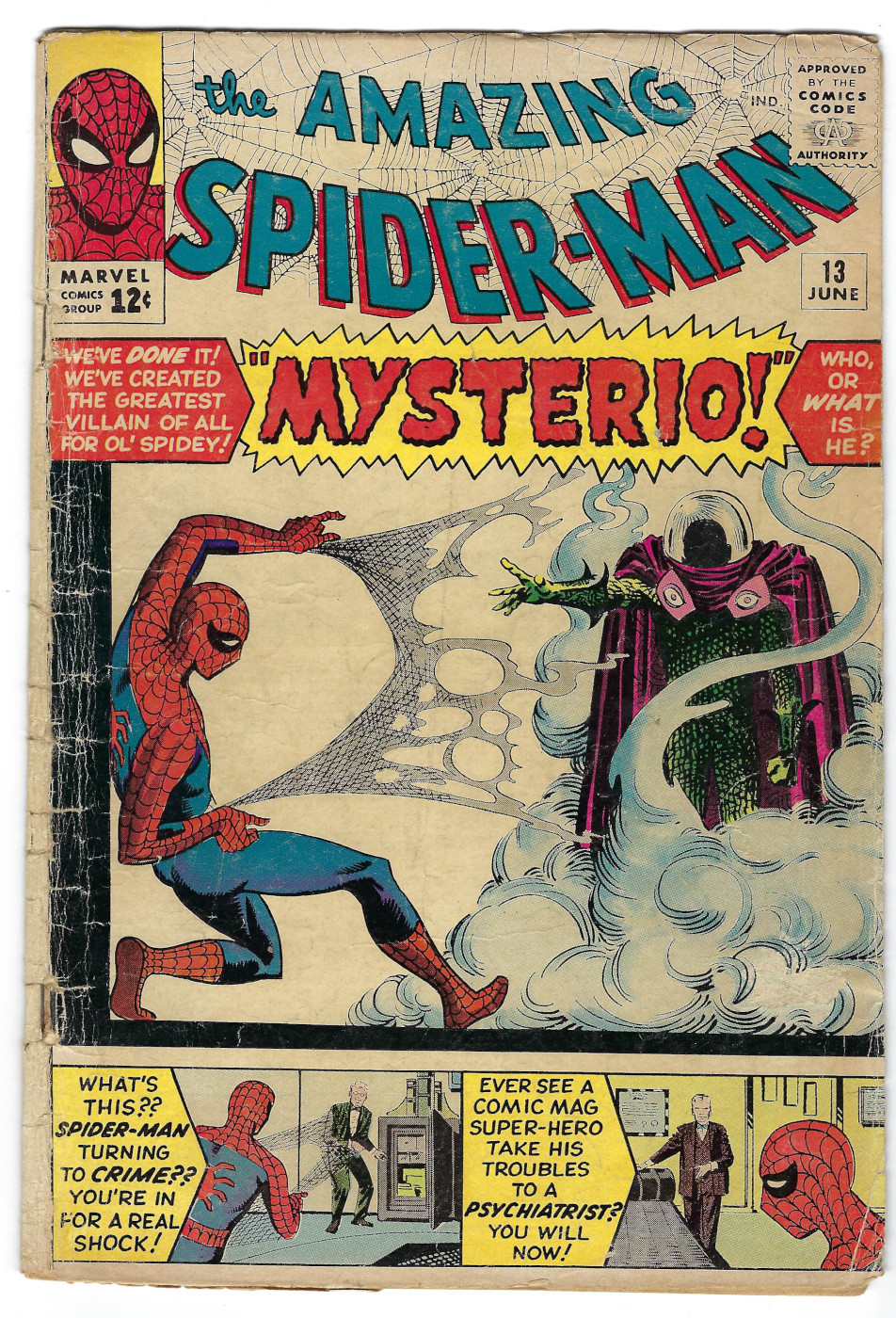 Marvel Comics Amazing Spider-Man (1963) #13: 1st Appearance of Mysterio
