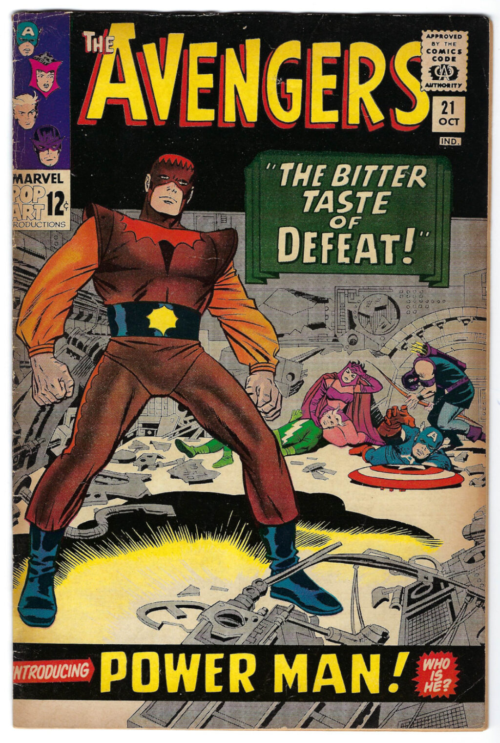 Marvel Comics Avengers (1963) #21: 1st Appearance of Power Man 1