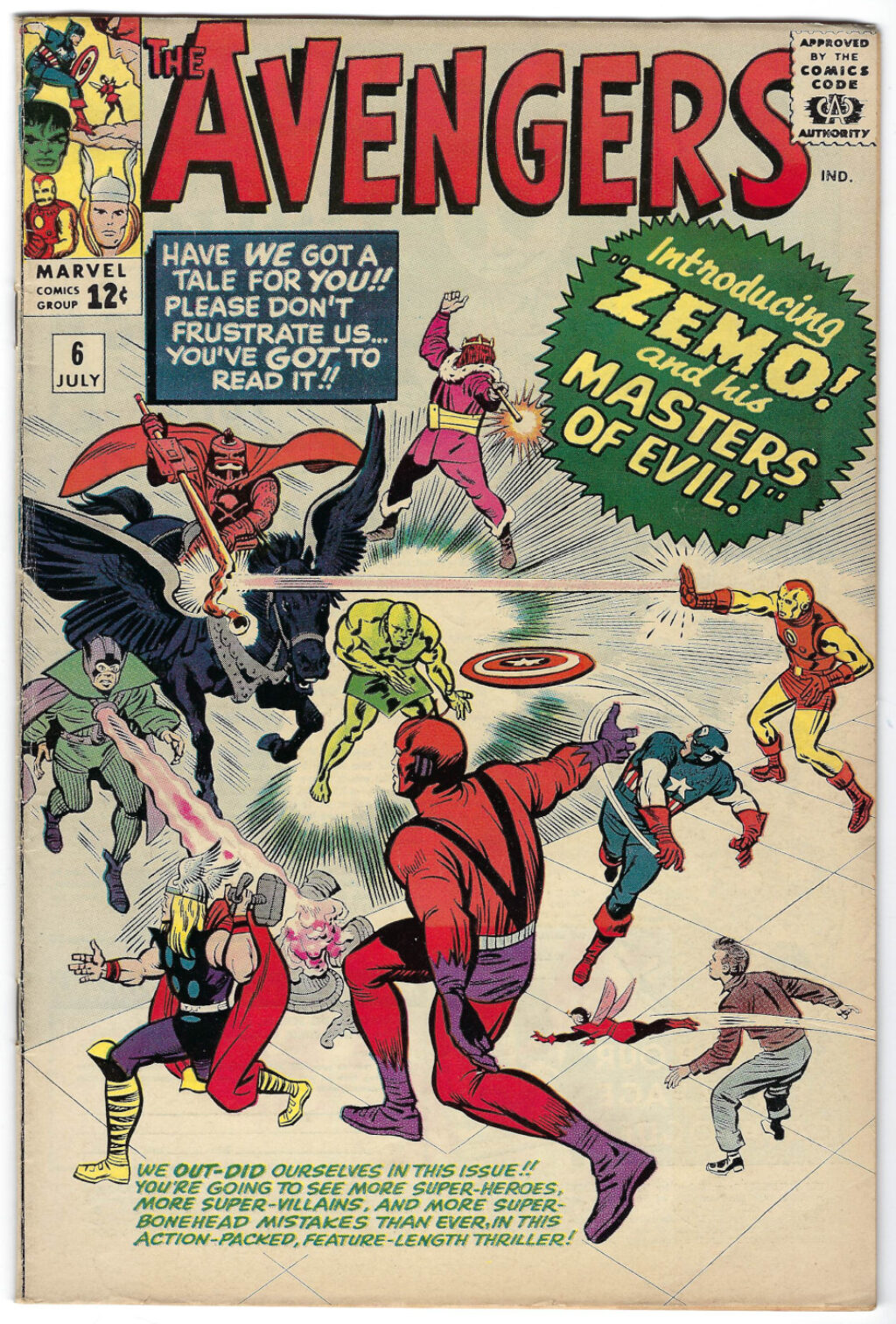 Marvel Comics Avengers (1963) #6: 1st Appearance of Baron Zemo 1
