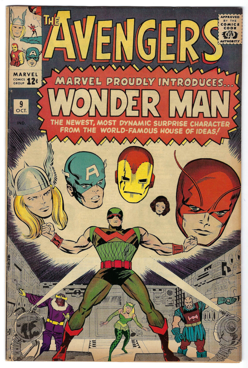 Marvel Comics Avengers (1963) #9: 1st Wonder Man - High Grade 1