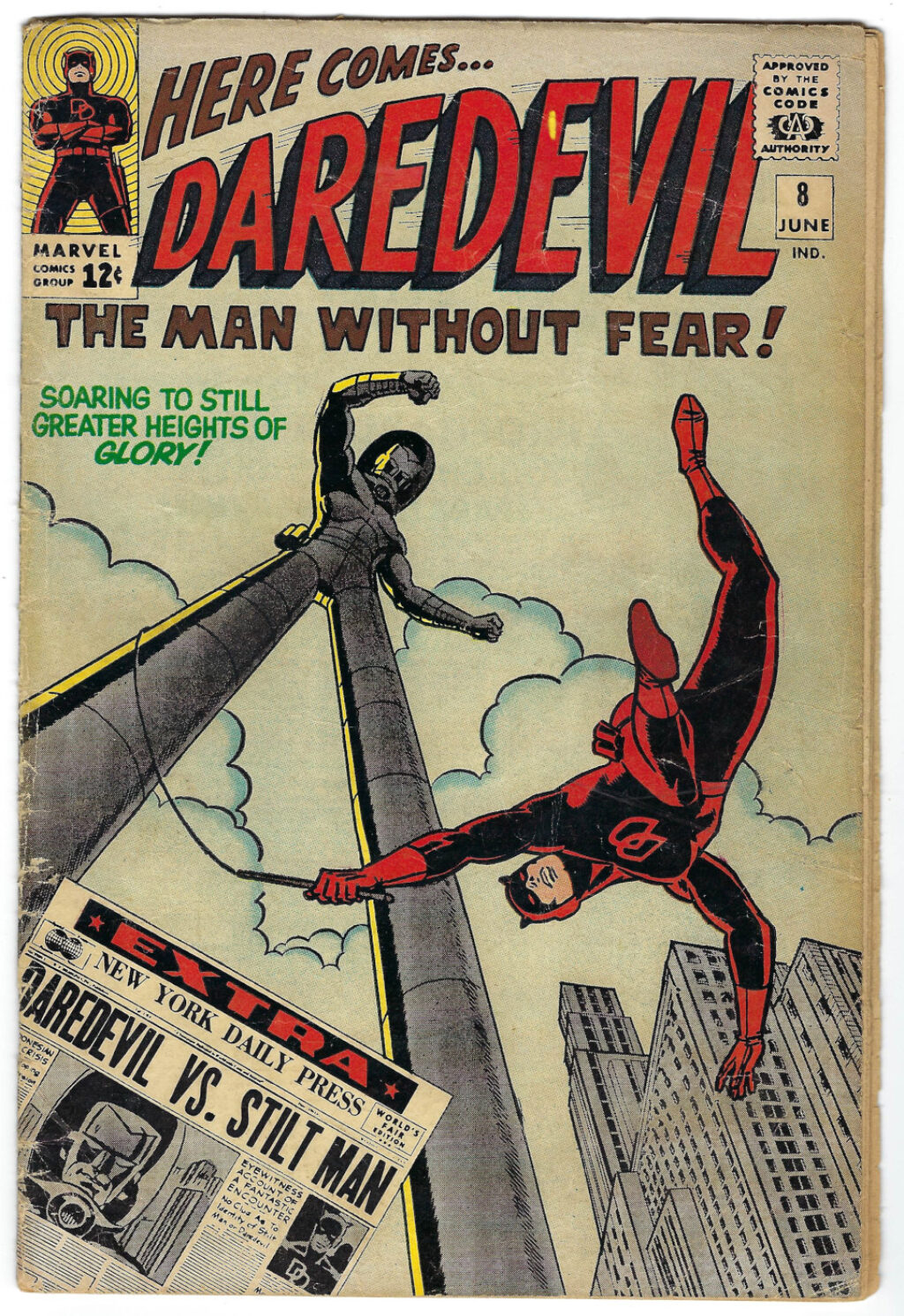 Marvel Comics Daredevil (1964) #8: 1st Appearance and Origin of Stilt Man –  The Toys Time Forgot