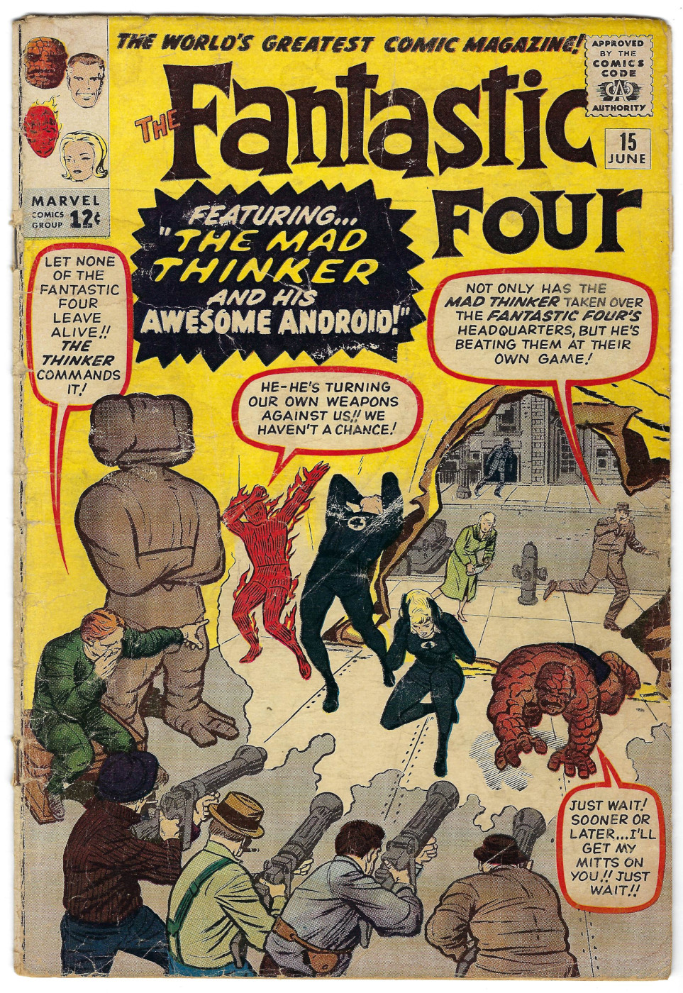 Marvel Comics Fantastic Four (1961) #15: 1st Appearance of The Mad Thinker 1