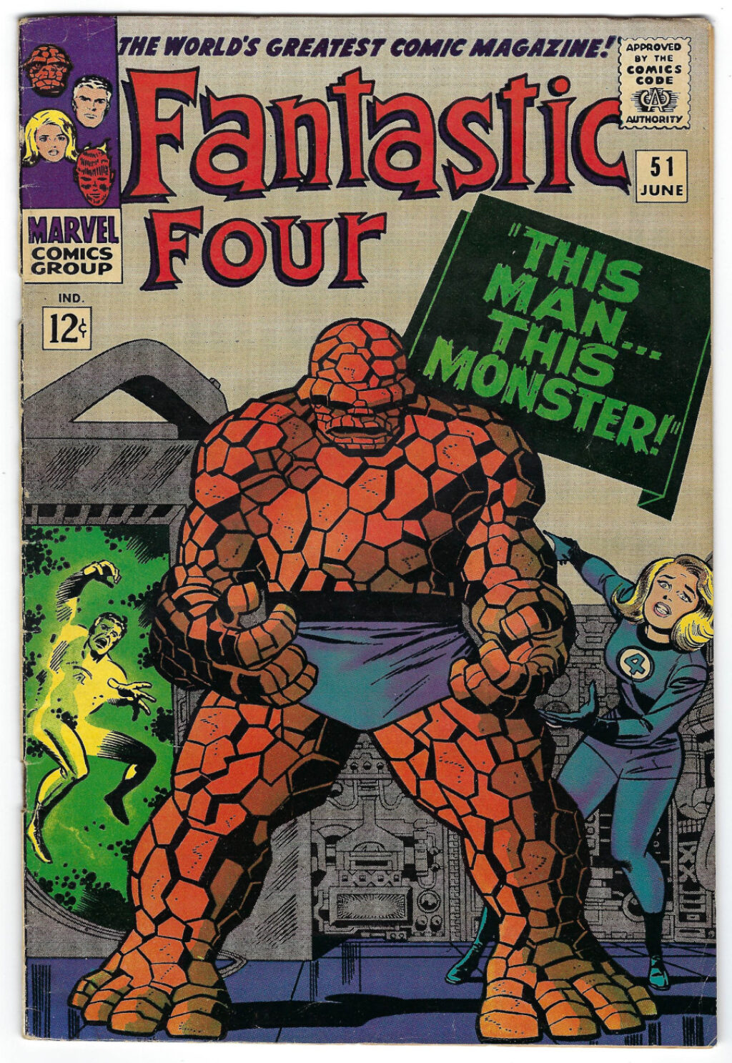 Marvel Comics Fantastic Four (1961) #51: Iconic "This Man... This Monster" Cover 1