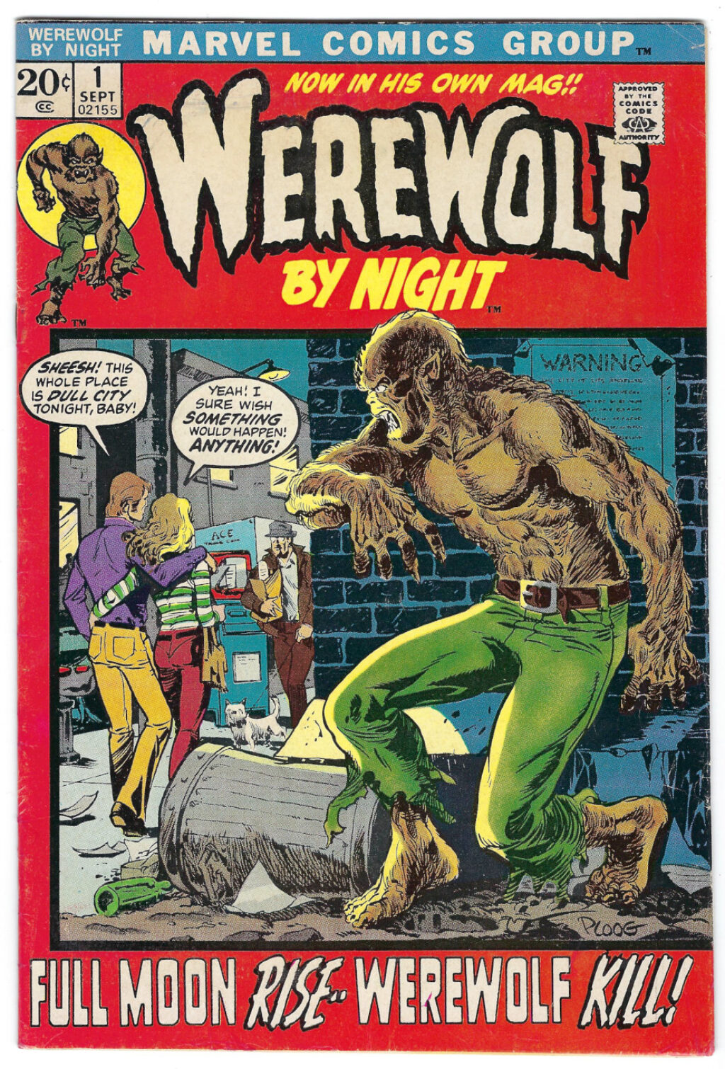Marvel Comics Werewolf By Night (1972) #1: 1st Appearance in Solo Title 1