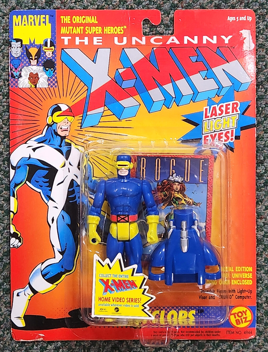 Toy Biz 1991 Uncanny X-Men Cyclops Action Figure: Mint on Card