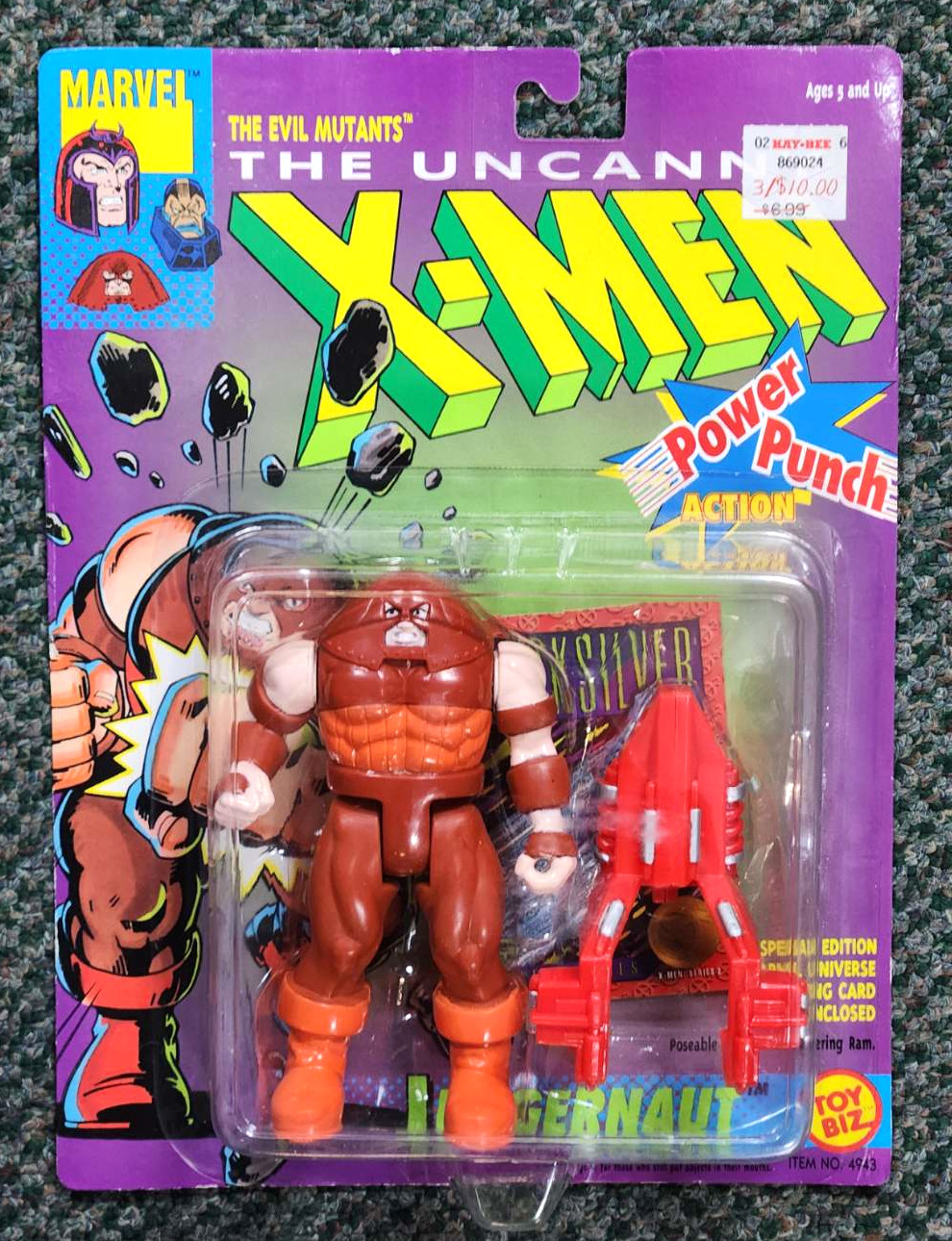 Toy Biz 1993 Uncanny X-Men Juggernaut Action Figure: Mint on Card