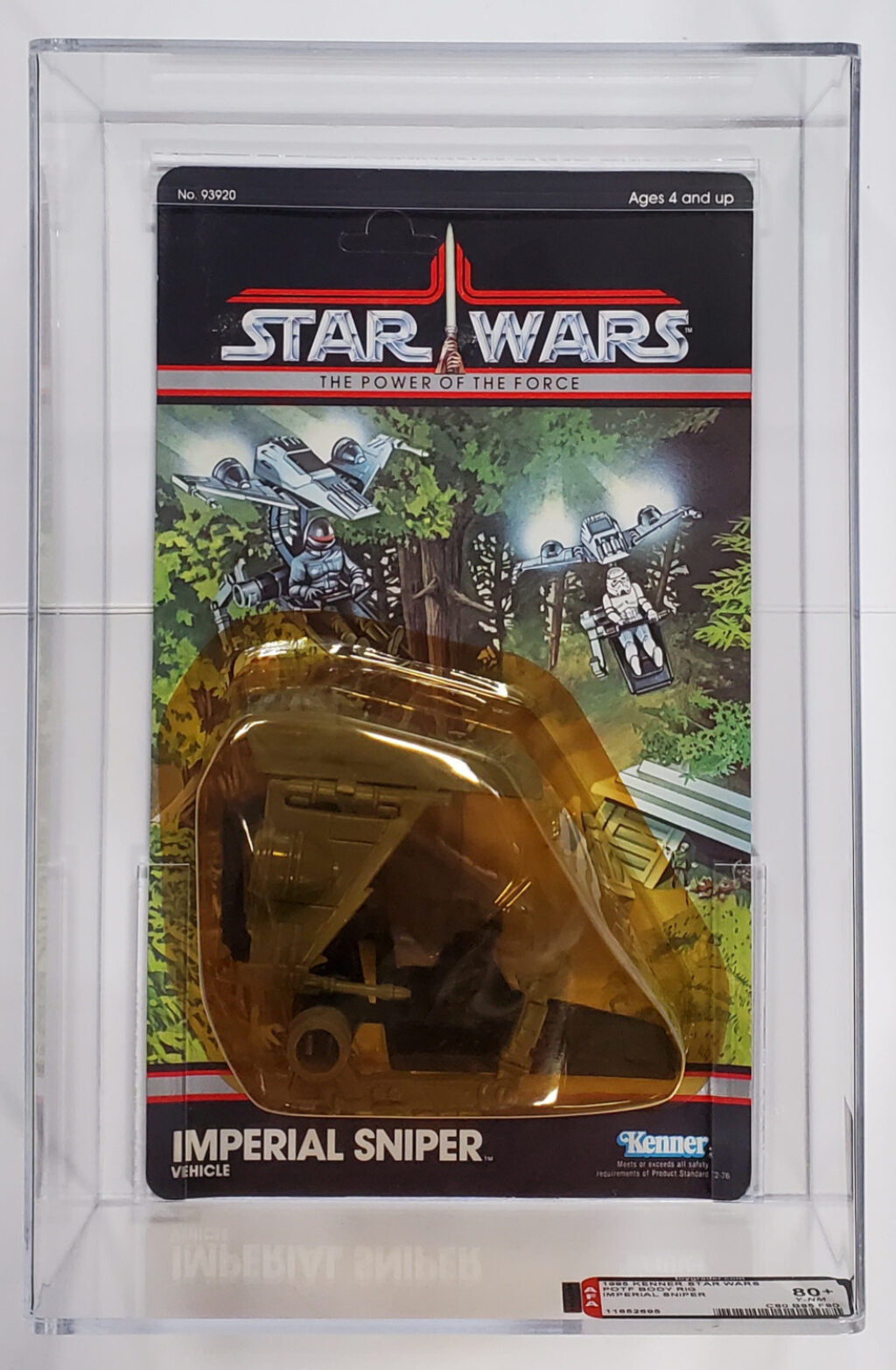 MOC 1985 AFA-Graded 80+ Y-NM Kenner Star Wars Power of the Force Imperial Sniper 1