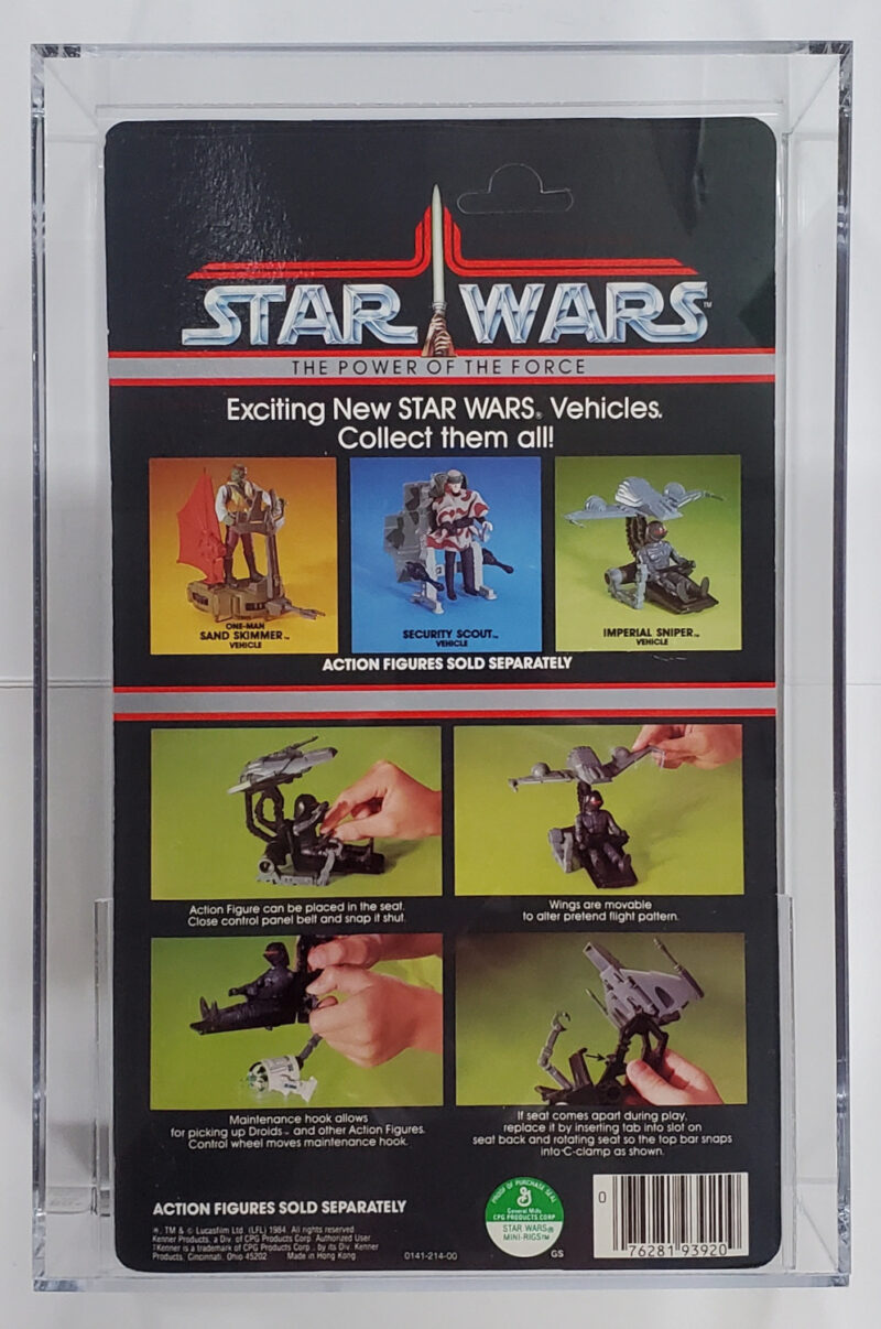 MOC 1985 AFA-Graded 80+ Y-NM Kenner Star Wars Power of the Force Imperial Sniper 2