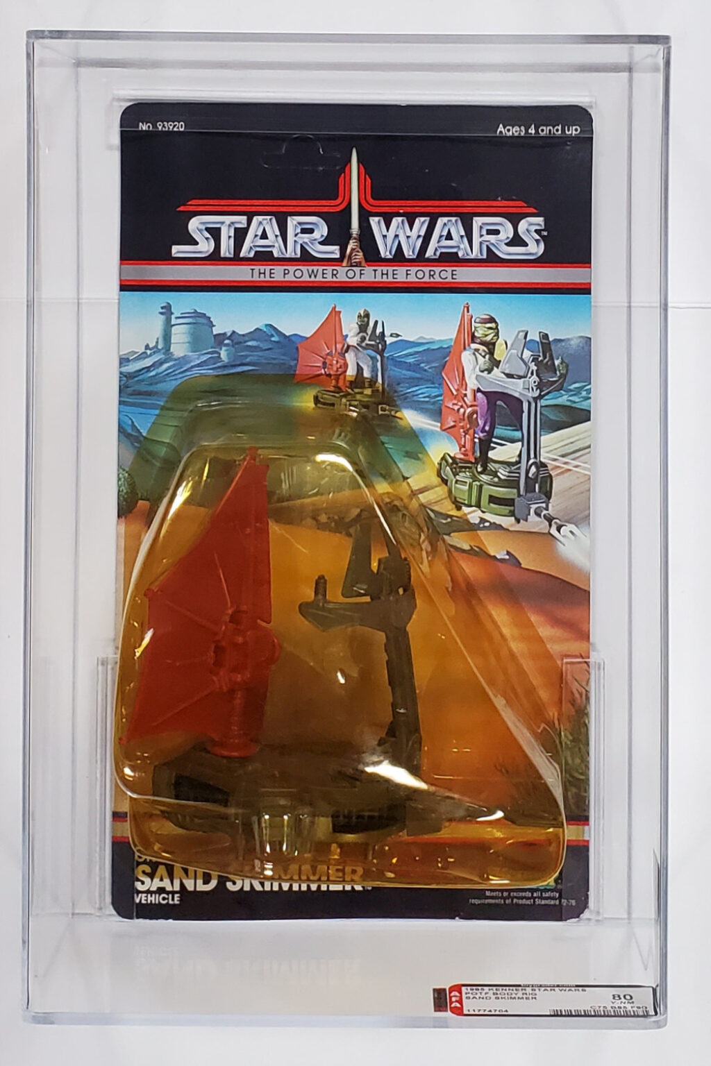 MOC 1985 AFA-Graded 80 Y-NM Kenner Star Wars Power of the Sand Skimmer 1
