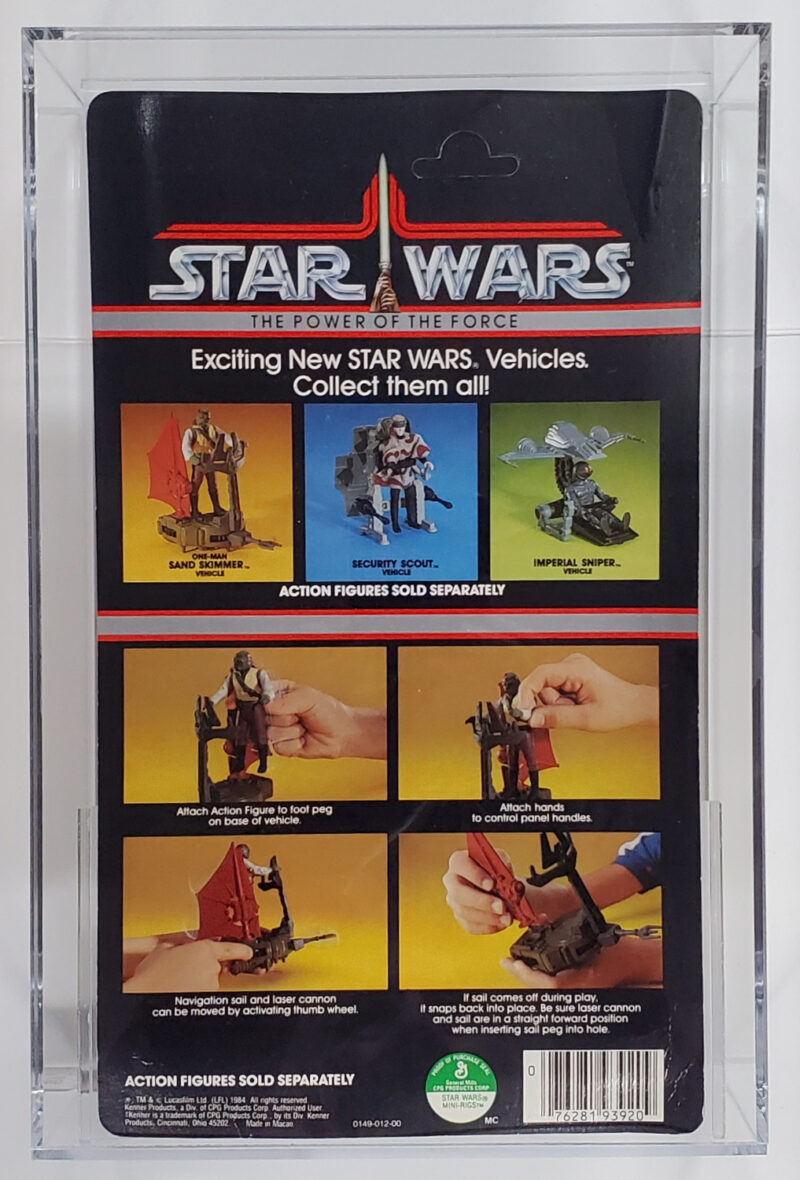 MOC 1985 AFA-Graded 80 Y-NM Kenner Star Wars Power of the Sand Skimmer 2