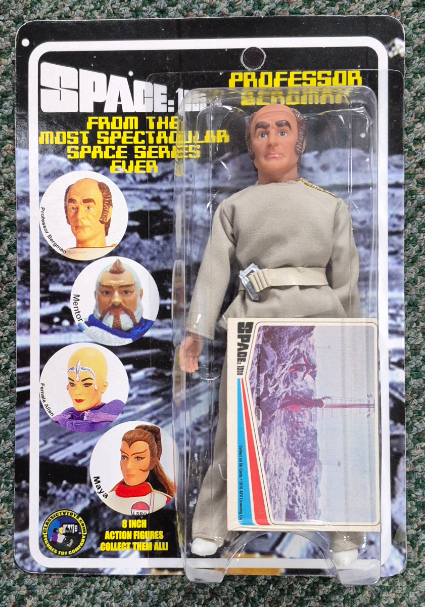 MOC Figures Toy Company Space: 1999 Professor Bergman Series 2 Action Figure on Factory Sealed Card 1