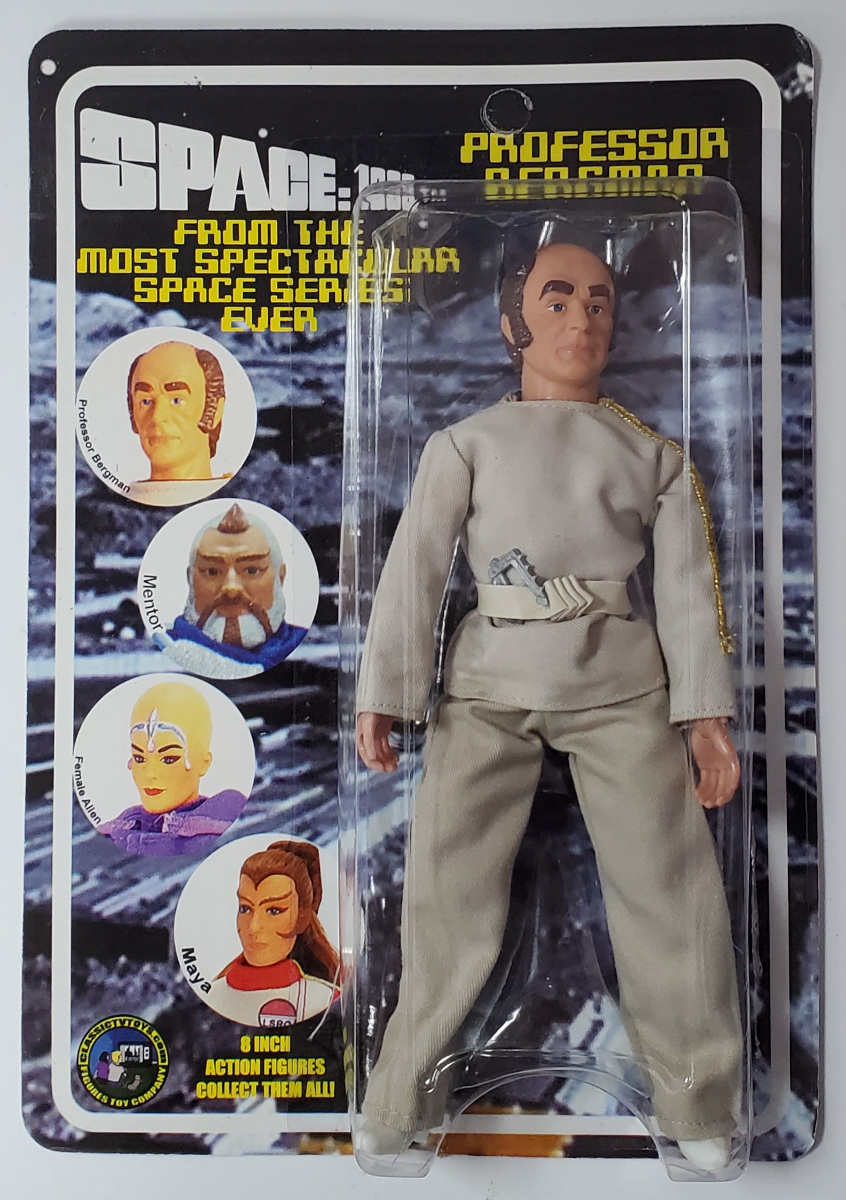 MOC Figures Toy Company Space: 1999 Professor Bergman Series 2 Action Figure on Sealed Unpunched Card 1