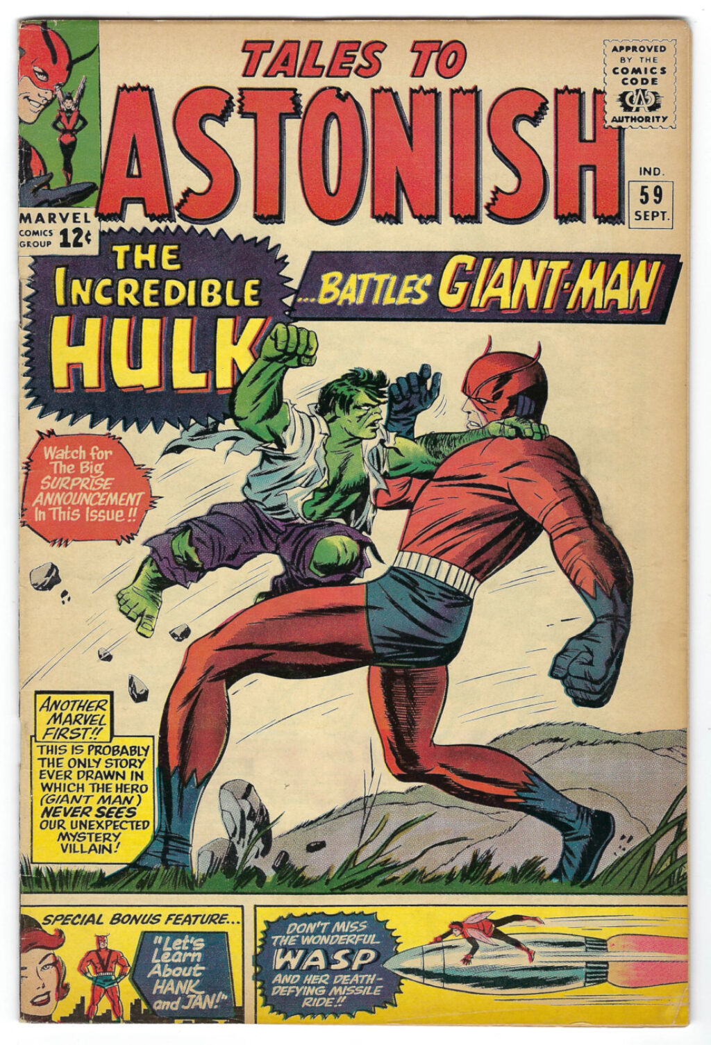 Marvel Comics Tales to Astonish (1959) #59: 1st Title Appearance of Incredible Hulk 1