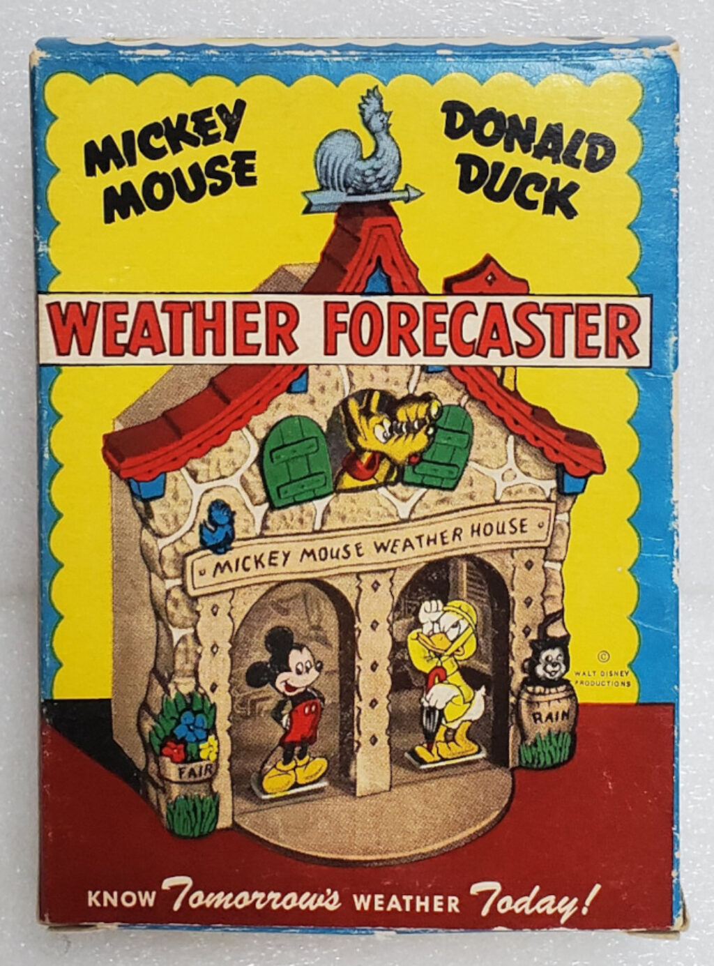 1950's Walt Disney's Mickey Mouse and Donald Duck Weather Forecaster in Box 1