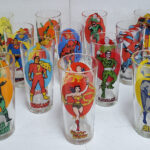 1976 Complete Set of All 14 Pepsi Super Series DC Super-Hero Moon Glasses 1