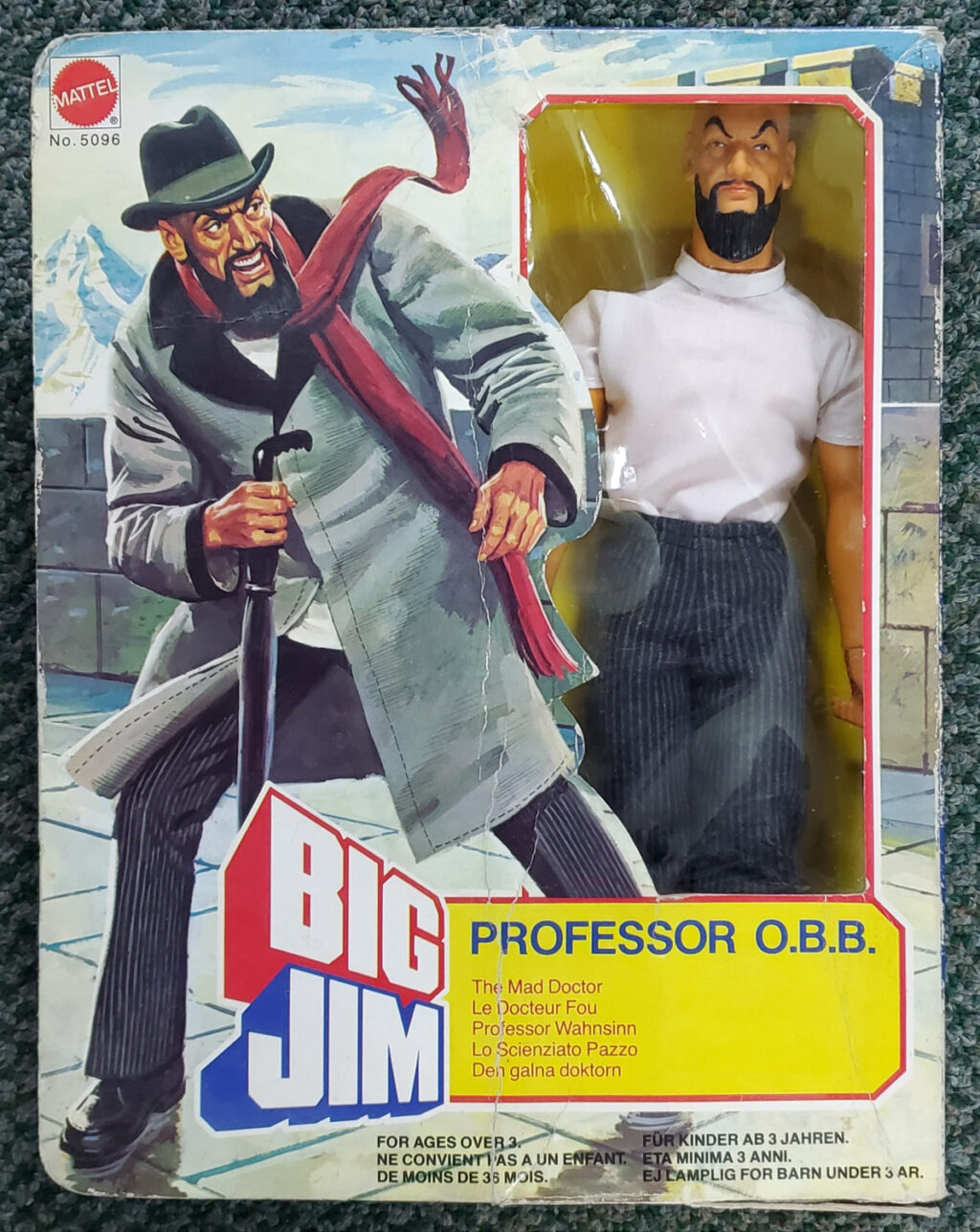 1981 Mattel Big Jim Professor O.B.B. The Mad Doctor Action Figure: Mint in Box 1