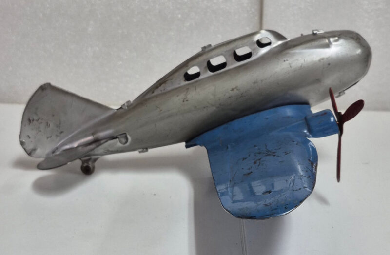 1930's Marx Pressed Steel P-35 Twin Engine Fighter Plane 2