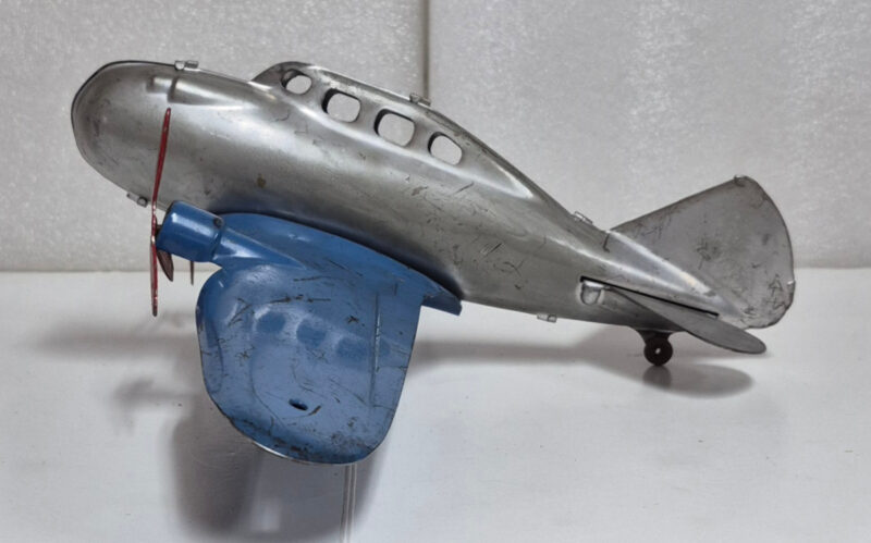 1930's Marx Pressed Steel P-35 Twin Engine Fighter Plane 3