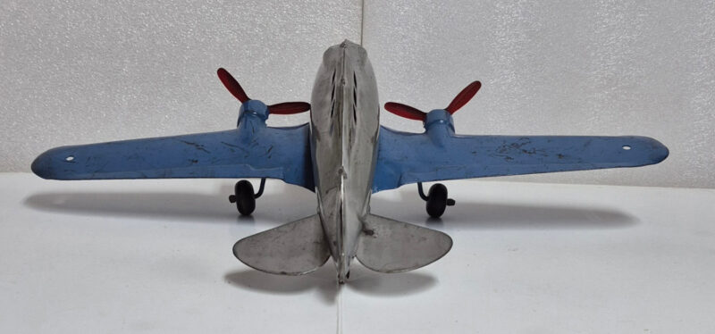 1930's Marx Pressed Steel P-35 Twin Engine Fighter Plane 5
