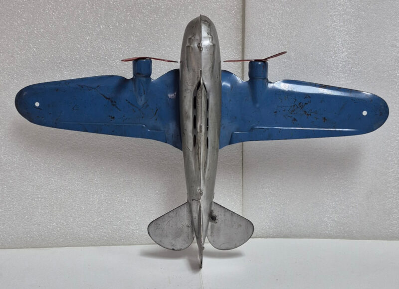 1930's Marx Pressed Steel P-35 Twin Engine Fighter Plane 6