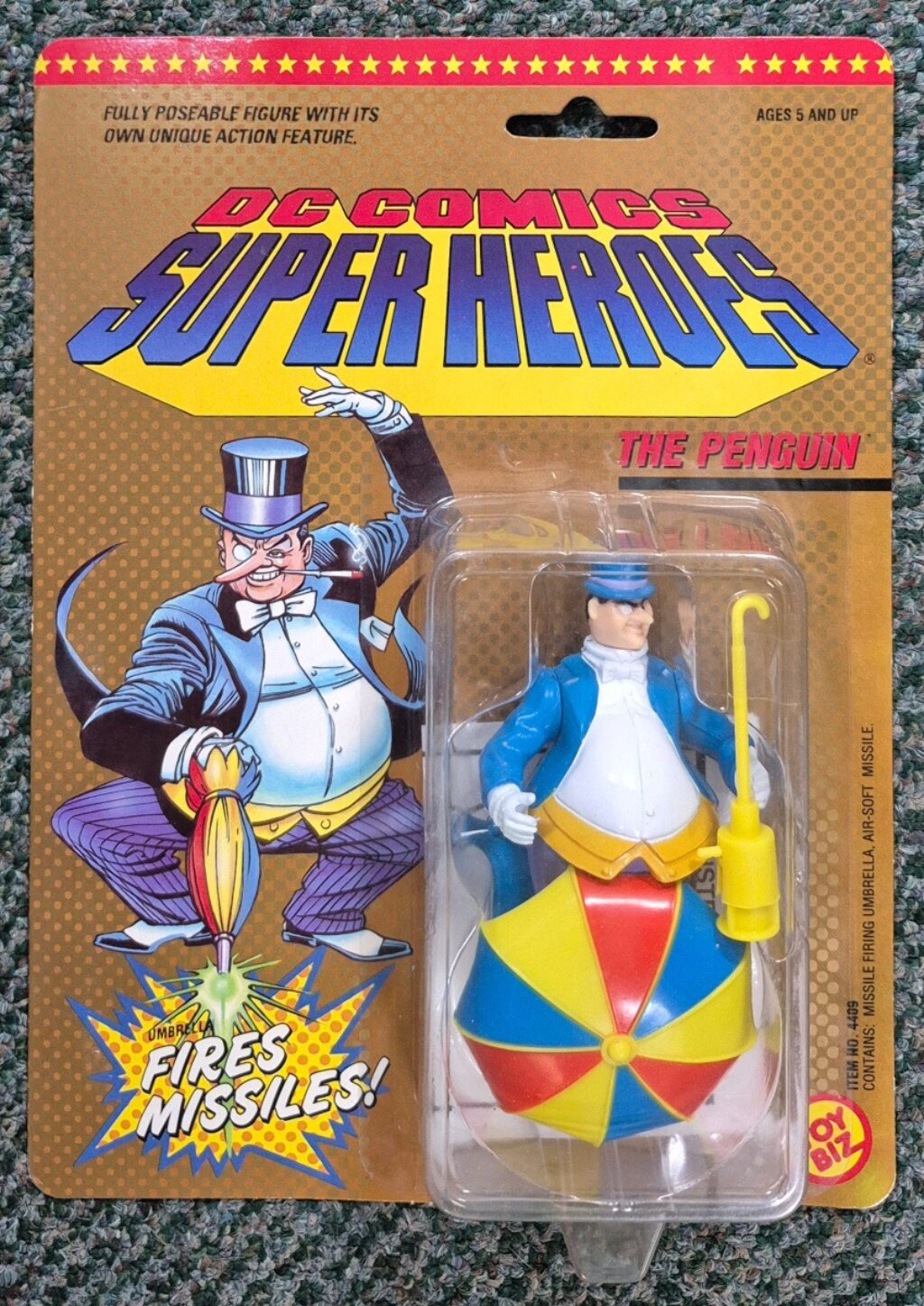Toy Biz DC Comics Super Heroes The Penguin Action Figure: Mint on Card 1