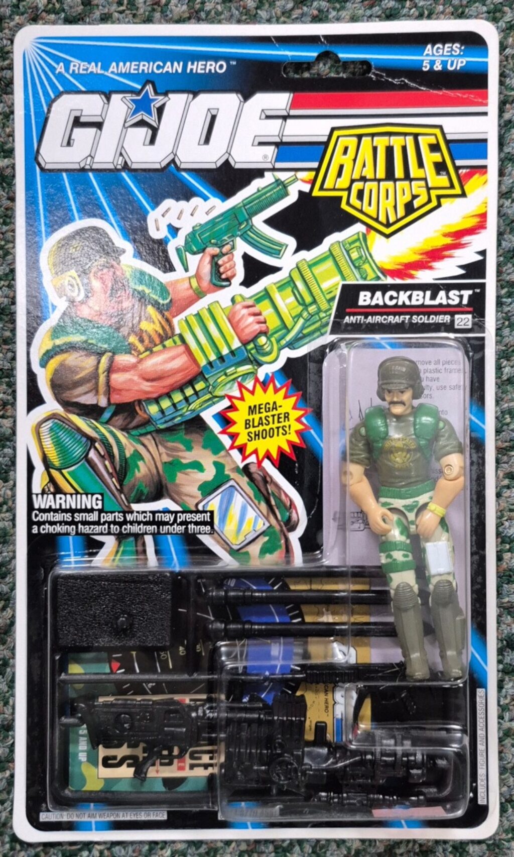 MOC 1992 Hasbro G.I. Joe ARAH Battle Corps Backblast : Factory Sealed 1