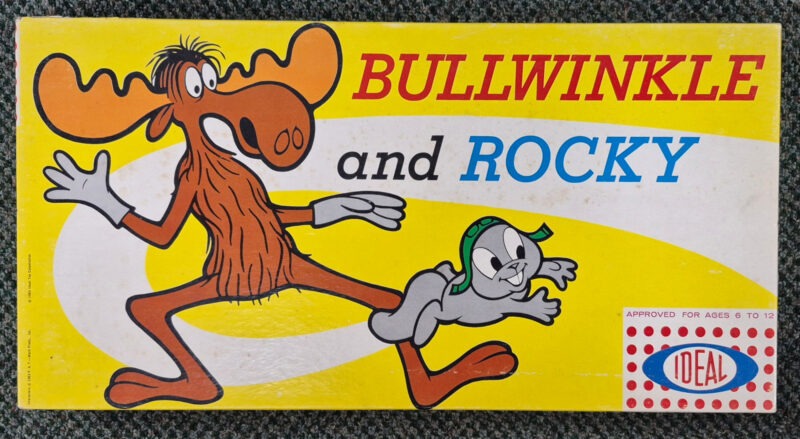1963 Bullwinkle and Rocky Board Game by Ideal : Factory Sealed 1