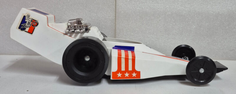 1975 Ideal Evel Knievel Formula 1 Dragster with Figure and Chute: Complete in Box 9
