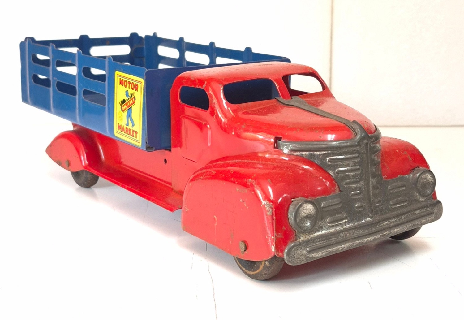 1930's Marx Motor Market Delivery Stake Bed Pressed Steel Truck 1