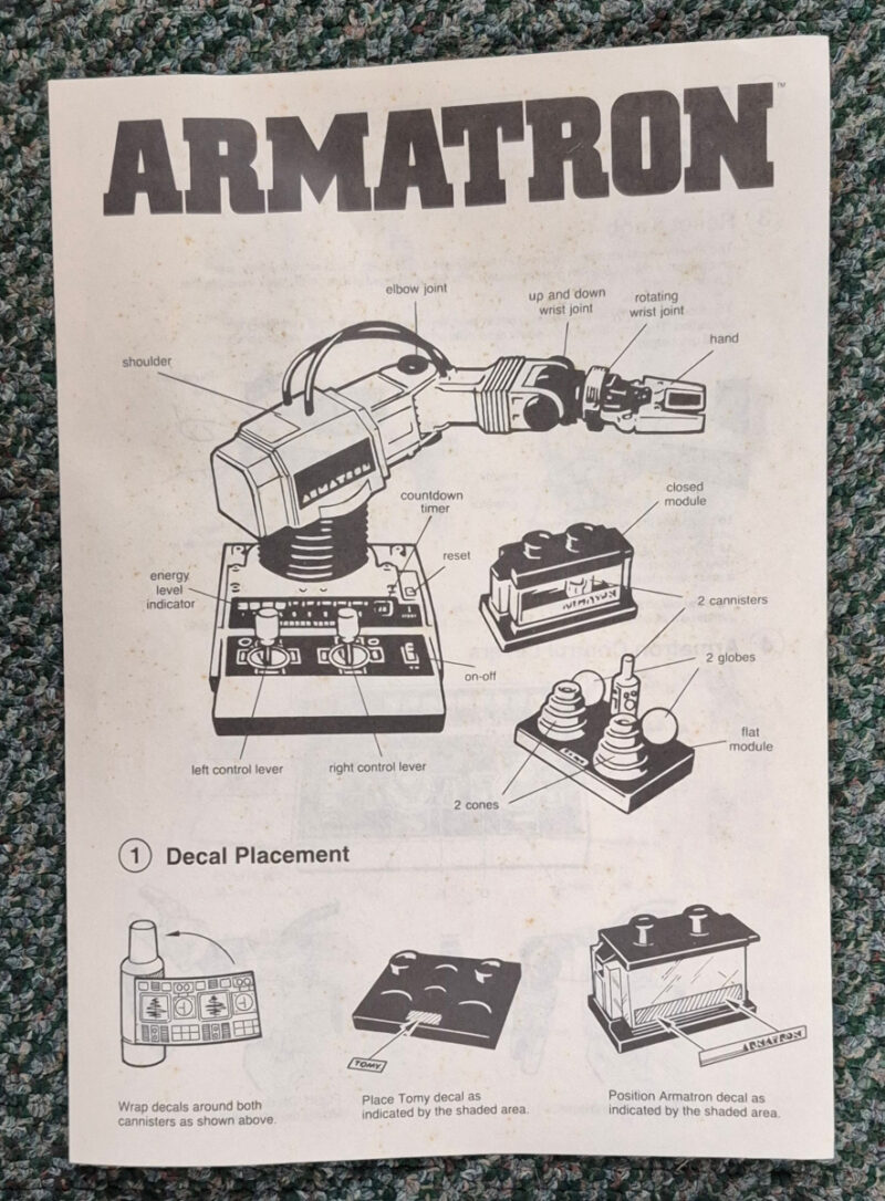 1981 Tomy Armatron Robotic Arm Complete in the Box 8