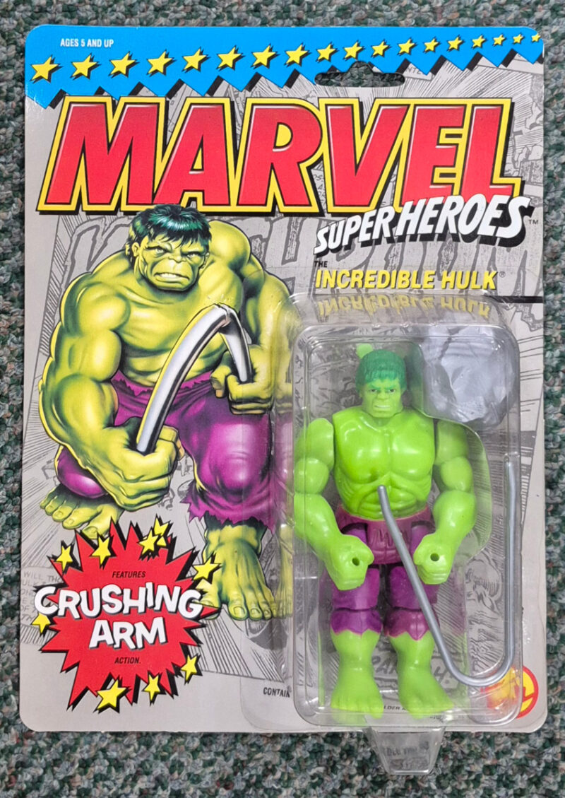 Toy Biz 1990 Marvel Super Heroes Incredible Hulk Action Figure: Mint on Card 1