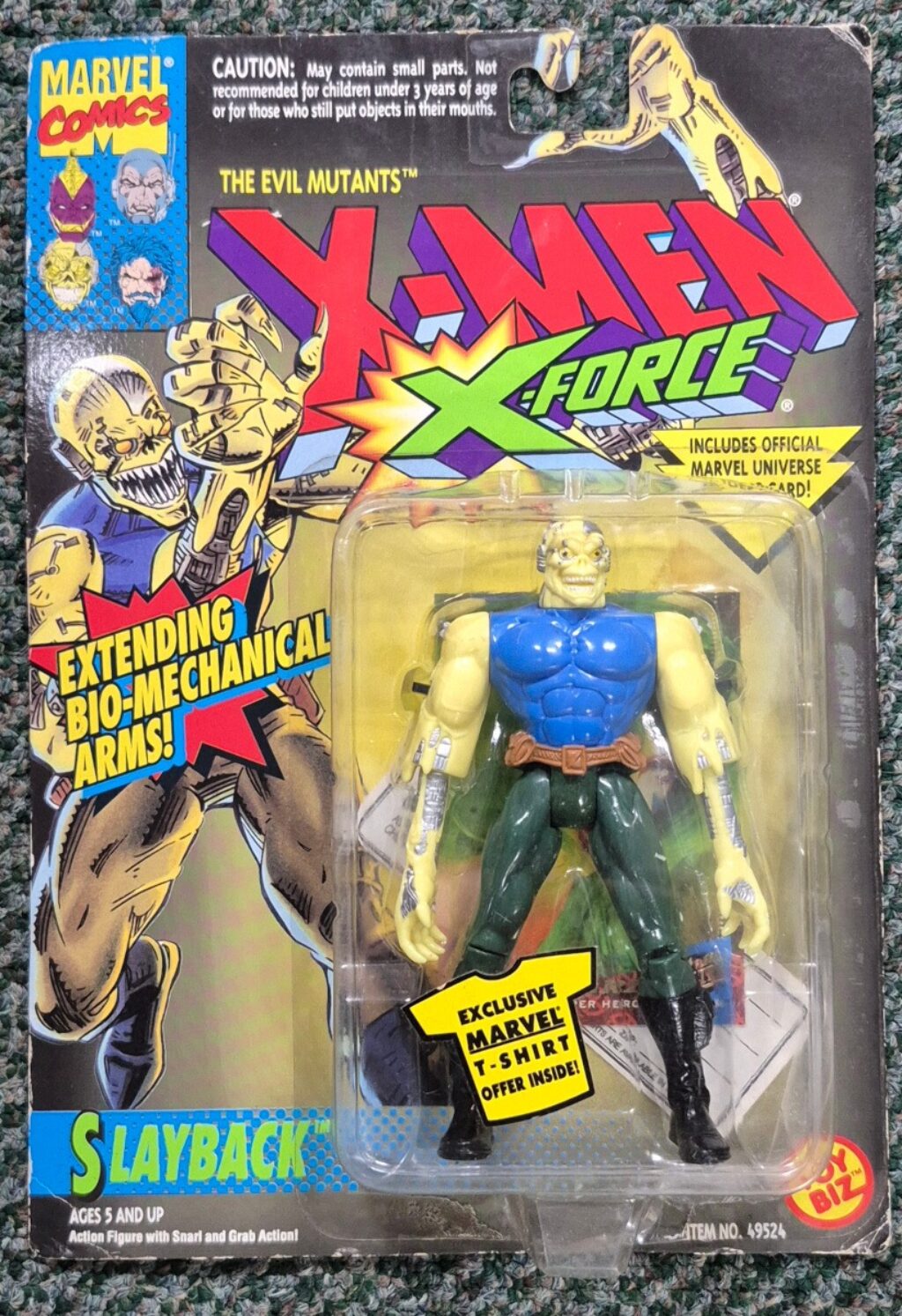 Toy Biz 1994 X-Men X-Force Evil Mutants Slayback Action Figure: Mint on Card 1