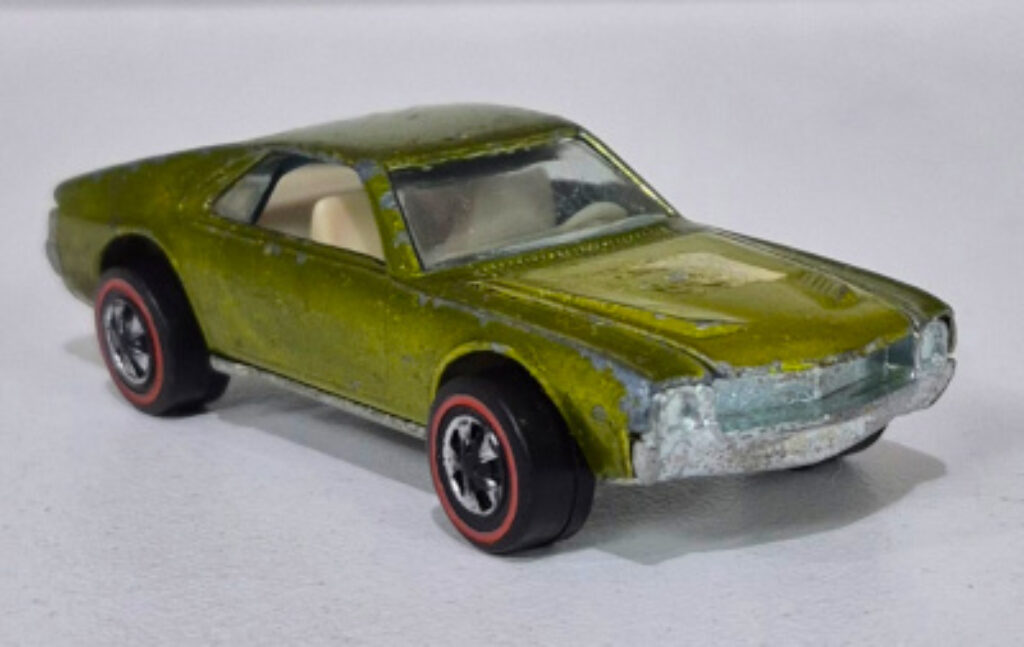1969 Mattel Red Line Hot Wheels Lime Yellow Custom AMX 1