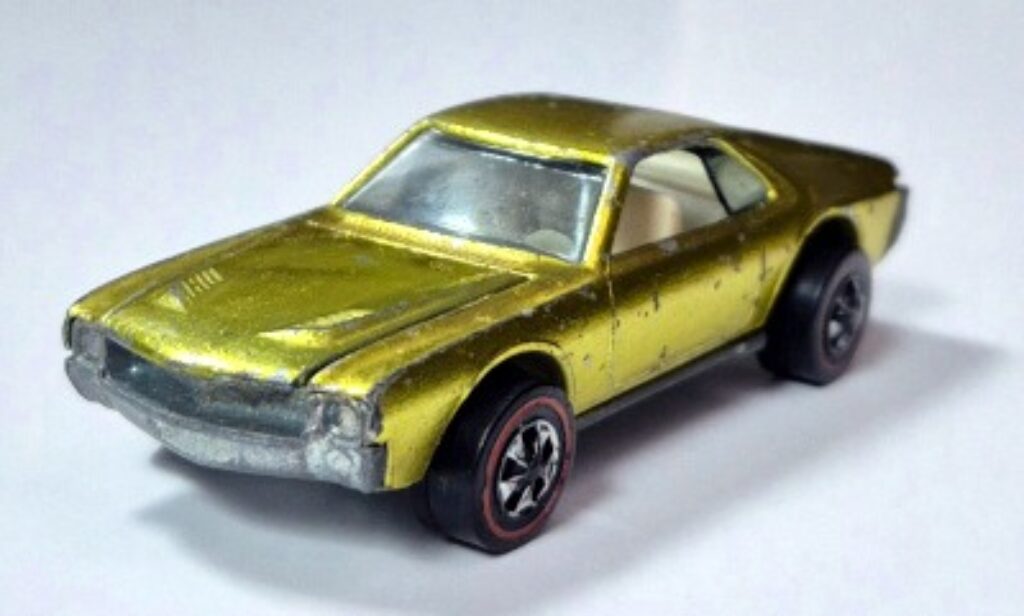 1969 Mattel Red Line Hot Wheels Yellow Custom AMX 1