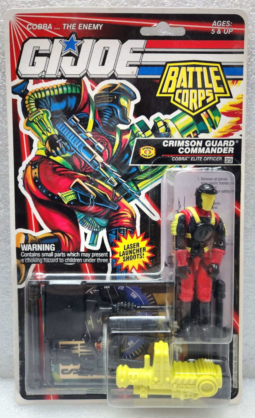 MOC 1992 Hasbro G.I. Joe ARAH Battle Corps Crimson Guard Commander Factory Sealed 1