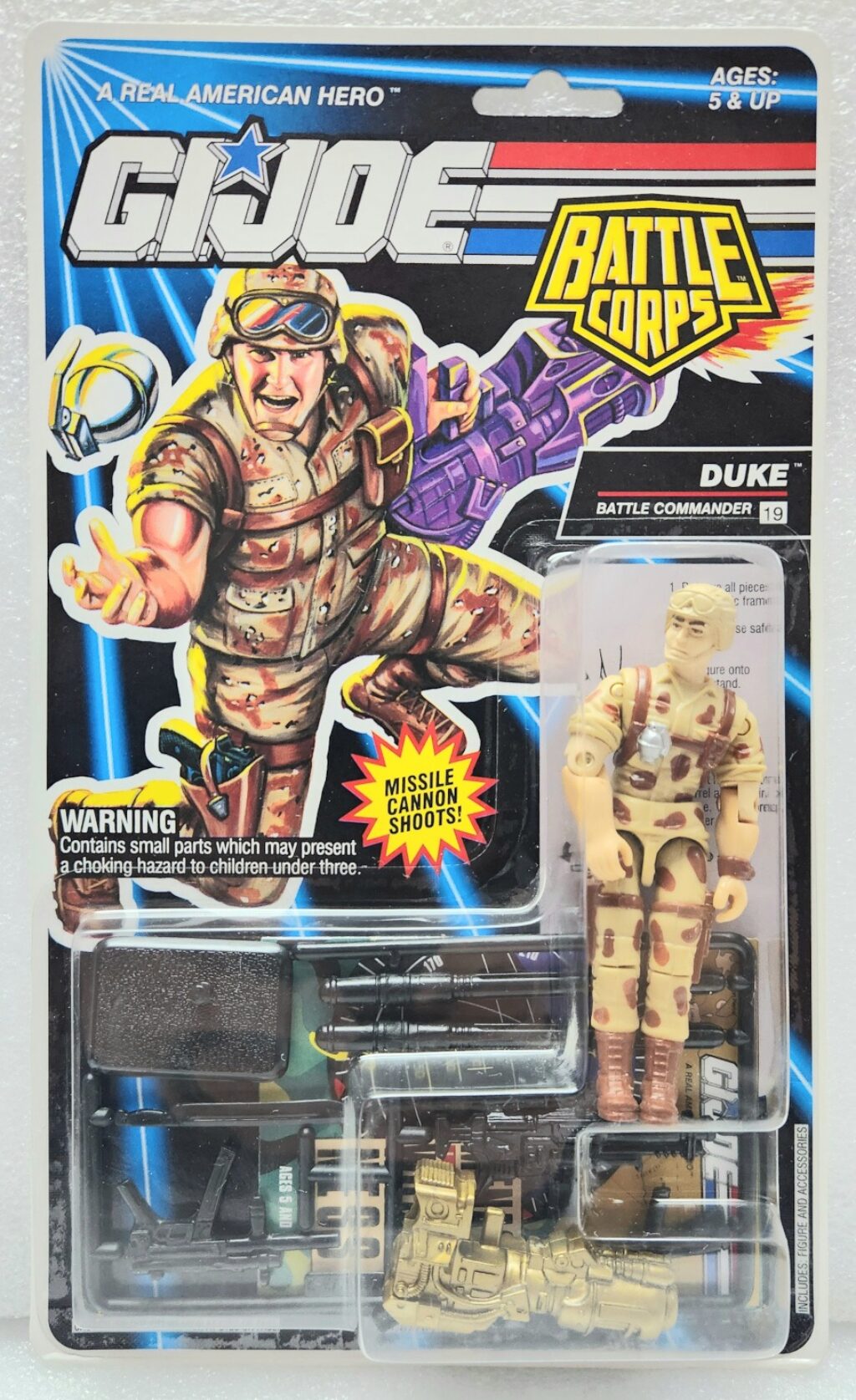 MOC 1992 Hasbro G.I. Joe ARAH Battle Corps Duke : Factory Sealed 1