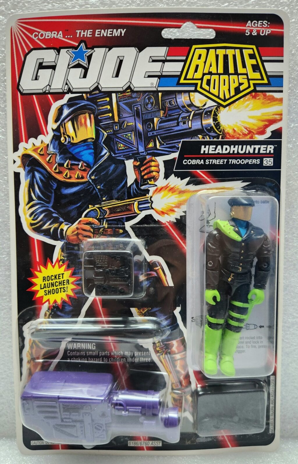 MOC 1992 Hasbro G.I. Joe ARAH Battle Corps Headhunter Factory Sealed 1