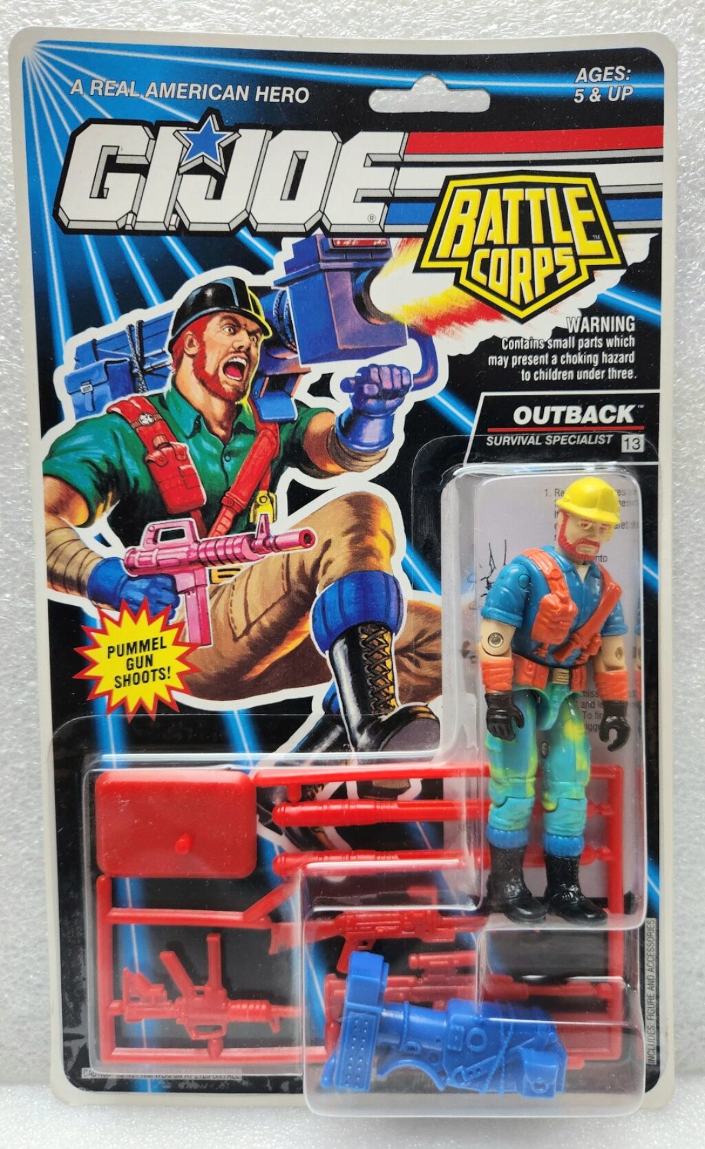 MOC 1992 Hasbro G.I. Joe ARAH Battle Corps Outback Eco Warrior Variant: Factory Sealed 1