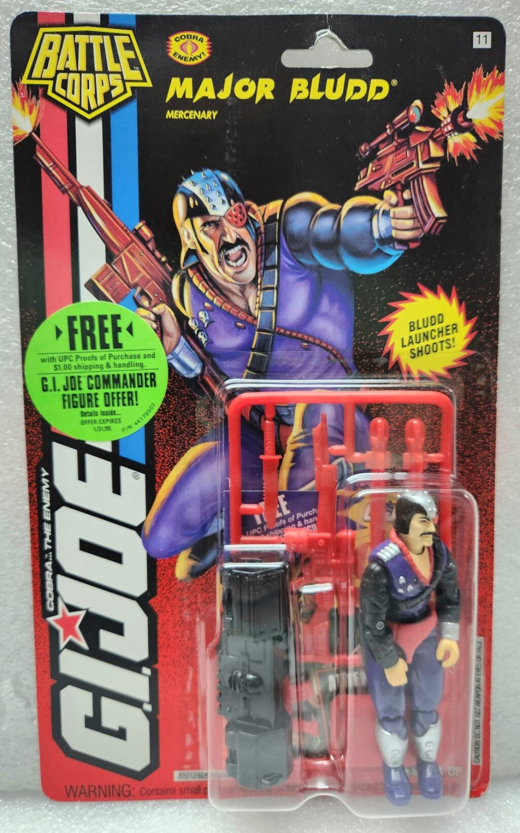 MOC 1993 Hasbro G.I. Joe ARAH Battle Corps Major Bludd: Factory Sealed 1